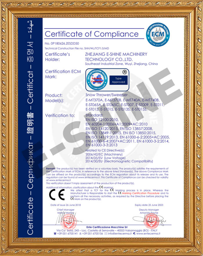 CE certificate